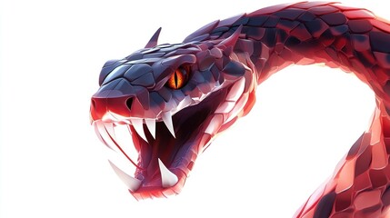 Aggressive Snake Head Close-up