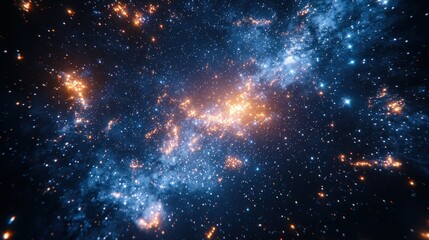 Fototapeta premium Cosmic nebula in space with vibrant colors