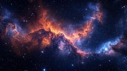 Fototapeta premium Cosmic Nebula in Deep Space, Starry Background