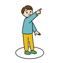 何かを発見した男の子のイラスト01