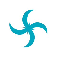 Obraz premium Brutalist spiral icon sticker. Bold abstract shape and figure. Modern brutalism, minimal element, y2k style, suitable for contemporary projects and graphic use.