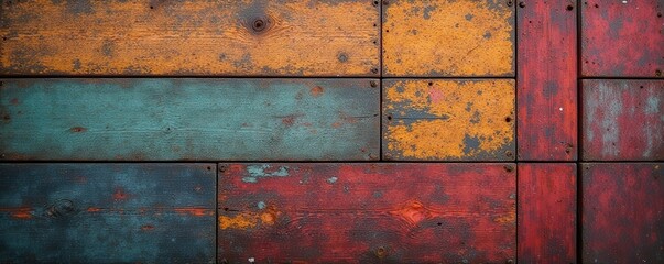 Weathered wood planks, showing age and texture, fractured pattern , abstract, wood grain, background