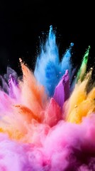 Bursting Colors Explosion Celebration Vibrant Cloud of Hues for Holi Festival and Artistic Expression