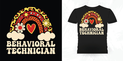 Funny Analyst Behavior Technician Vintage Behavior Therapist T-shirt Design