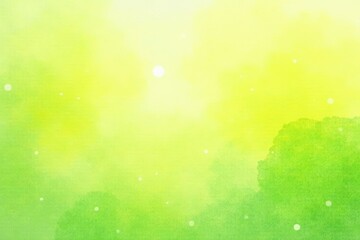 Obraz premium Soft yellow & lime green watercolor blend, spring theme, peaceful, calm, nature