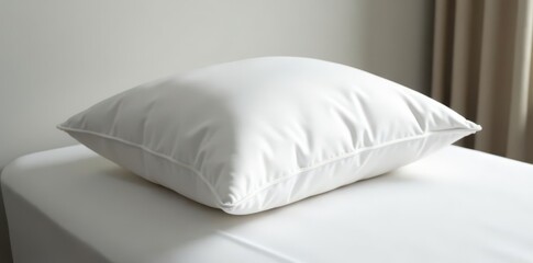 Obraz premium Square white pillow, pristine case Minimalist aesthetic , minimalist, product, relaxation