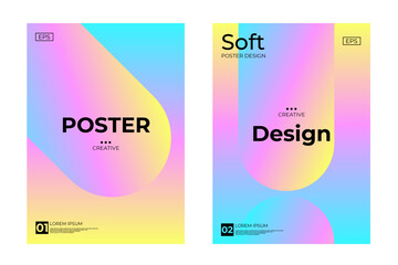 Modern poster design with gradient round sphere in the center. Colorful banner design with 3d gradient background. Ideal for tech event invitation, ad, cover, web. vector illustration