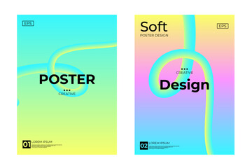 Fototapeta premium Modern poster design with gradient round sphere in the center. Colorful banner design with 3d gradient background. Ideal for tech event invitation, ad, cover, web. vector illustration