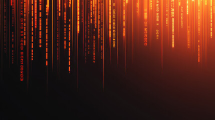 dynamic gradient background representing flow of digital data with vibrant orange and black tones, creating sense of movement and energy