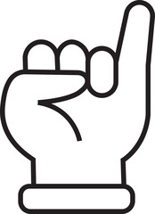 Hand gestures line icon . Handshake, Clapping hands, Victory vector isolated. Horns, Thumb up finger, drag and drop icons. Donation hand gestures, middle finger, helping hand.