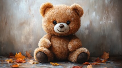 cute teddy bear isolated on transparent background