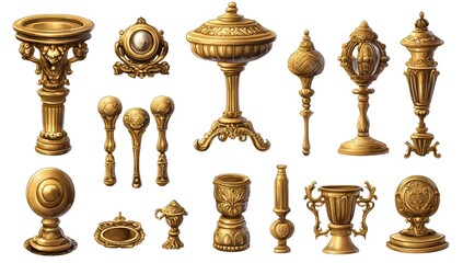 Golden Decorative Items Collection