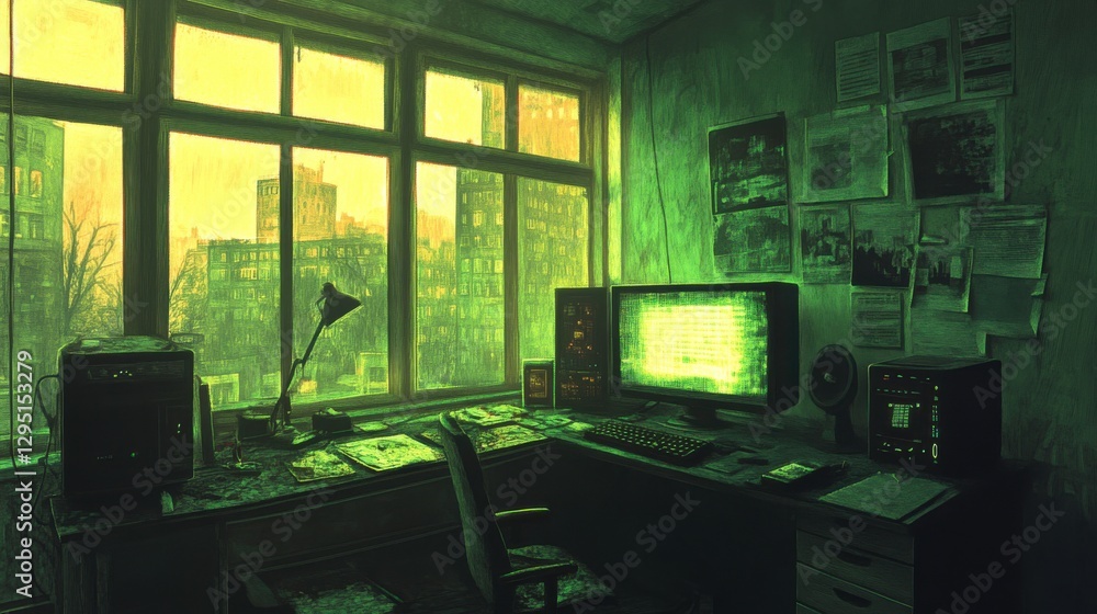 Poster custom lighting setup for aesthetic desktop background
