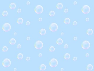 シャボン玉のシームレスパターン　B-2