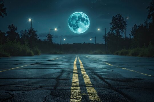 Haunting Asphalt Floor Venue for an Unbounded Midnight Event