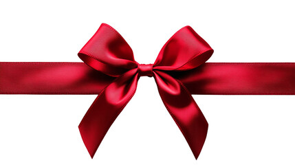Luxurious red gift ribbon bow png on transparent background for elegant and festive celebrations, perfect for holiday gift wrapping, birthday presents, and special occasions.