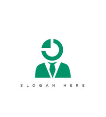 Business Person Logo Design Financial Analyst, Chart, Graph, Icon