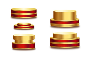 Realistic podiums collection