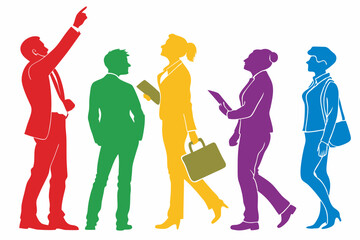 Business People silhouette vector illustration