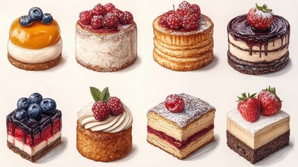 gourmet pastry isolated on transparent background
