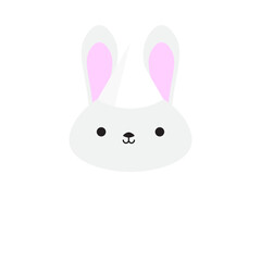 Bunny Rabbit Head with Birthday Hat