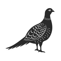 Pheasant silhouette vector illustration