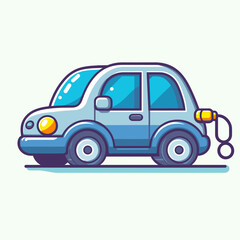 A flat design illustration of a luxury car, using minimalist elements to convey sophistication and modernity. Perfect for premium automotive advertisements.