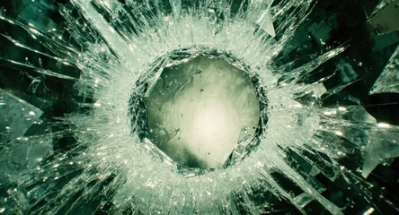 Shattered Glass Abstract Explosion of Broken Glass Texture
