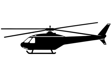 Helicopter silhouette vector illustration
