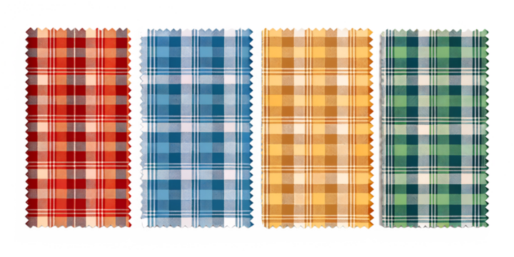set of checkered plaids isolated on a white background png - Powered by Adobe