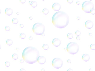 シャボン玉のシームレスパターン　C-1