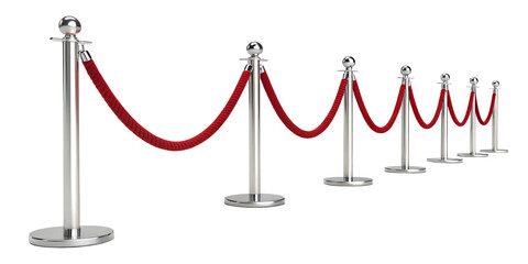 set of stanchions with red velvet ropes png