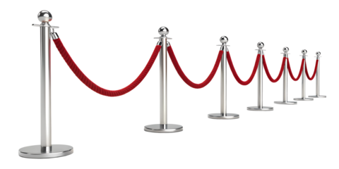 set of stanchions with red velvet ropes png