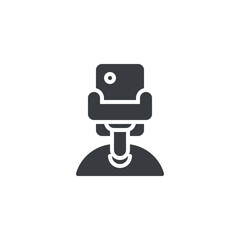 A car mounted phone holder vector icon