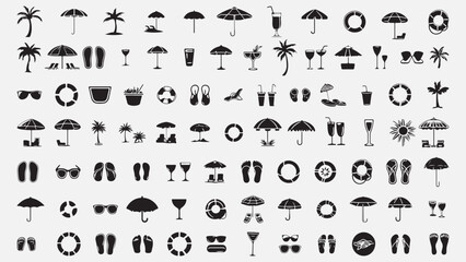 summer vibes silhouette collection for t-shirt designs