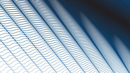 Dark blue wave stripes pattern abstract background