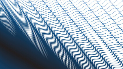 Dark blue wave stripes pattern abstract background
