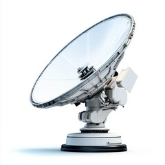 High-quality isolated image of a satellite dish signal finder, placed on a pure white background, perfect for graphic design or advertising purposes, enhancing installation accuracy.