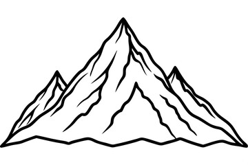 Mountain silhouette vector illustration