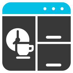 Breakout Session Glyph Blue Grey Icon