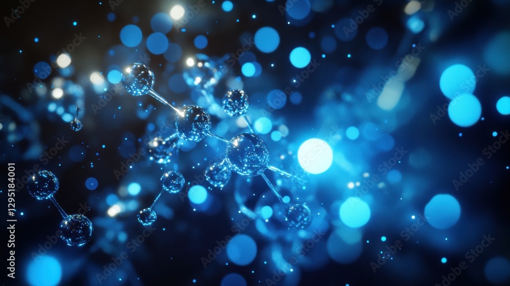 Leinwandbilder microscopic gas particles suspended in air displaying intricate arrangements during a research exper
