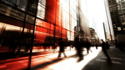 Obraz premium Bright Urban Workspace with Action Shots in Motion