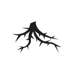 Root silhouette icon