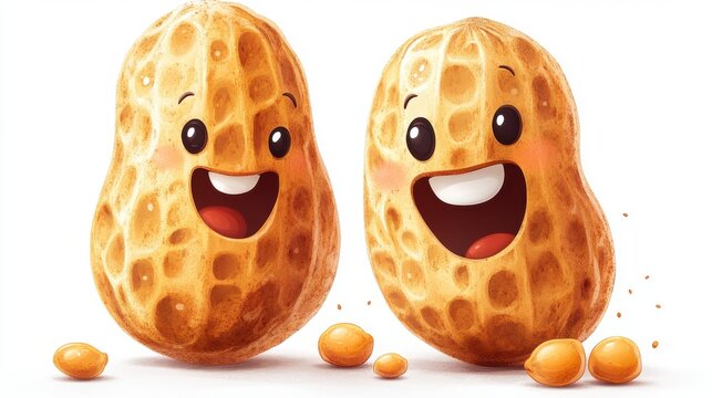 peanuts seeds isolated catoon