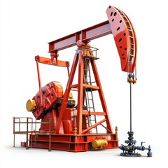 High-resolution image of an oil well artificial lift rod pump against a white backdrop, perfect for e-commerce, catalogs, and promotional content, emphasizing efficiency