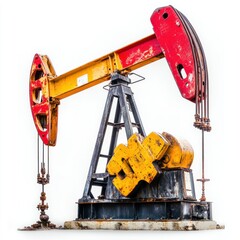 High-resolution image of an oil well artificial lift rod pump against a white backdrop, perfect for e-commerce, catalogs, and promotional content, emphasizing efficiency