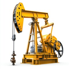 High-resolution image of an oil well artificial lift rod pump against a white backdrop, perfect for e-commerce, catalogs, and promotional content, emphasizing efficiency