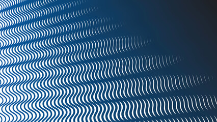 Dark blue wave stripes pattern abstract background