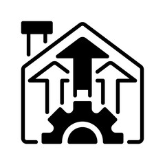 Property Value Growth line icon. Universal creative premium symbol. Vector sign icon logo template. Vector illustration