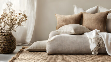 fabric weave with rustic appeal and earthy tones 